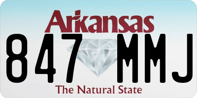 AR license plate 847MMJ