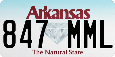 AR license plate 847MML