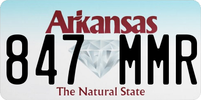 AR license plate 847MMR