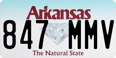 AR license plate 847MMV