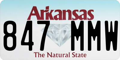 AR license plate 847MMW