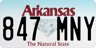 AR license plate 847MNY