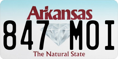 AR license plate 847MOI