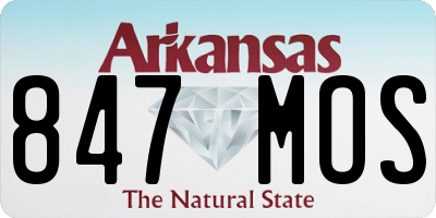 AR license plate 847MOS
