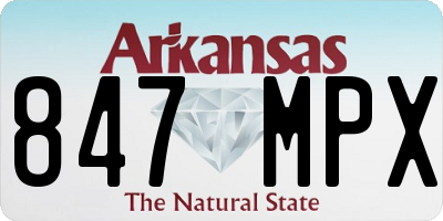 AR license plate 847MPX