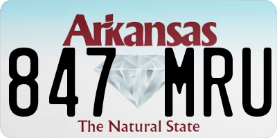 AR license plate 847MRU