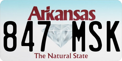 AR license plate 847MSK