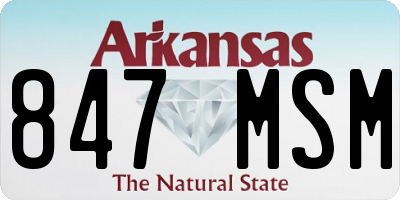 AR license plate 847MSM