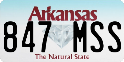 AR license plate 847MSS