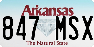 AR license plate 847MSX