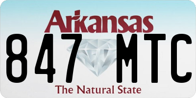 AR license plate 847MTC