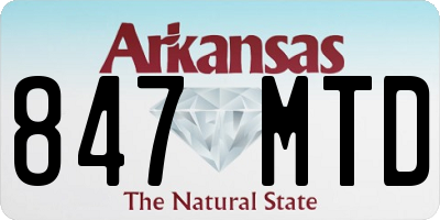 AR license plate 847MTD