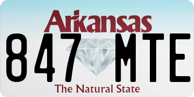 AR license plate 847MTE