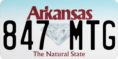 AR license plate 847MTG