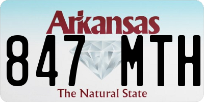 AR license plate 847MTH