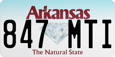 AR license plate 847MTI