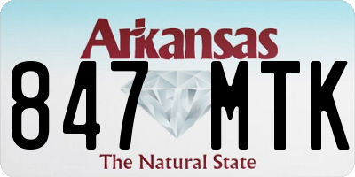 AR license plate 847MTK