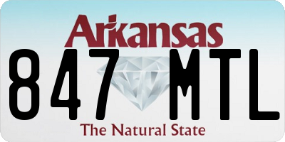 AR license plate 847MTL