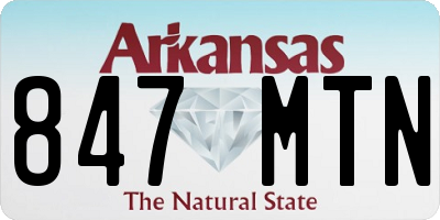 AR license plate 847MTN