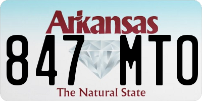 AR license plate 847MTO