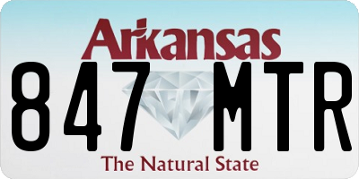 AR license plate 847MTR