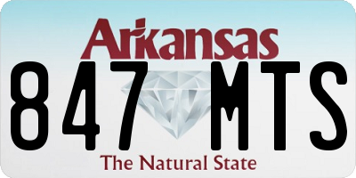 AR license plate 847MTS