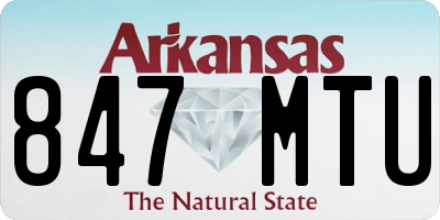AR license plate 847MTU