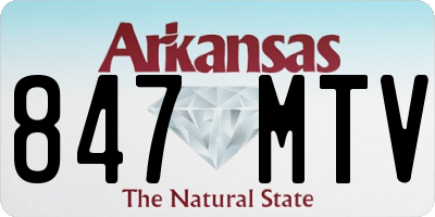 AR license plate 847MTV