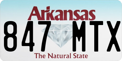AR license plate 847MTX