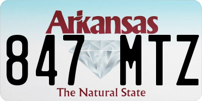 AR license plate 847MTZ