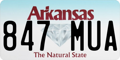 AR license plate 847MUA