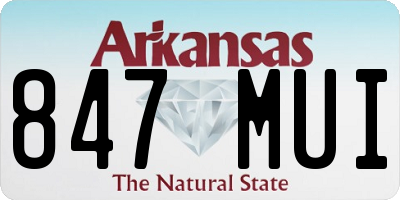 AR license plate 847MUI