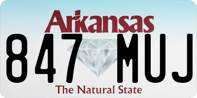 AR license plate 847MUJ