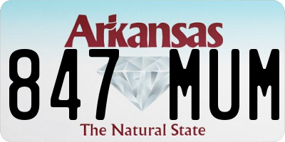 AR license plate 847MUM