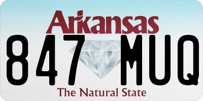 AR license plate 847MUQ