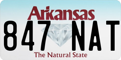 AR license plate 847NAT