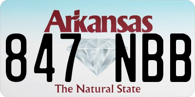 AR license plate 847NBB