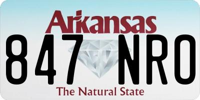 AR license plate 847NRO