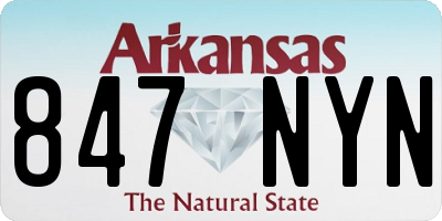 AR license plate 847NYN