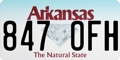 AR license plate 847OFH