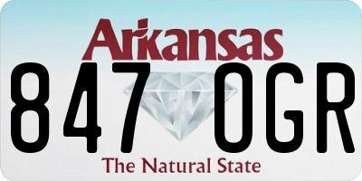 AR license plate 847OGR