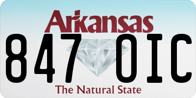 AR license plate 847OIC