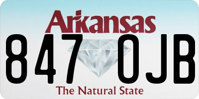 AR license plate 847OJB