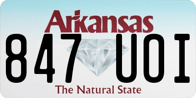 AR license plate 847UOI