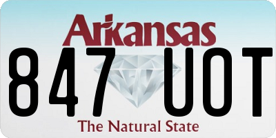 AR license plate 847UOT