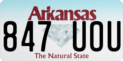 AR license plate 847UOU