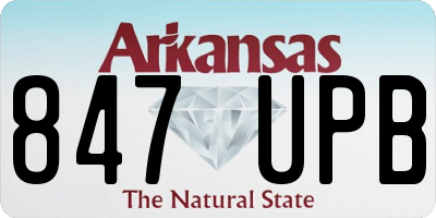AR license plate 847UPB