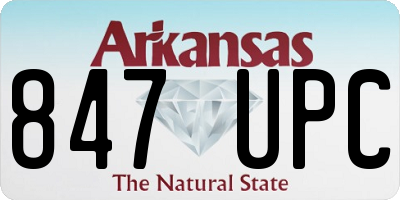 AR license plate 847UPC