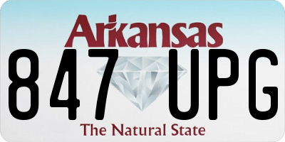 AR license plate 847UPG