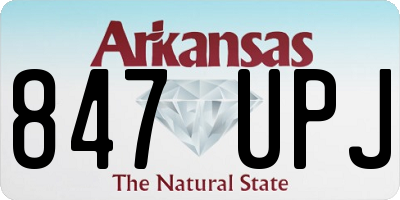 AR license plate 847UPJ